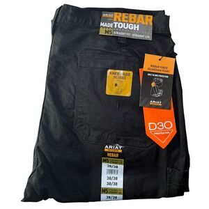 Ariat Rebar M5 DuraStretch Knee Guardian Pants 38x38 Black Workwear NWT D3O